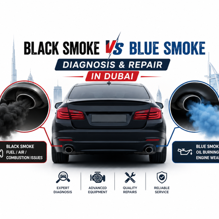 Black Smoke vs Blue Smoke Diagnosis & Repair in Dubai