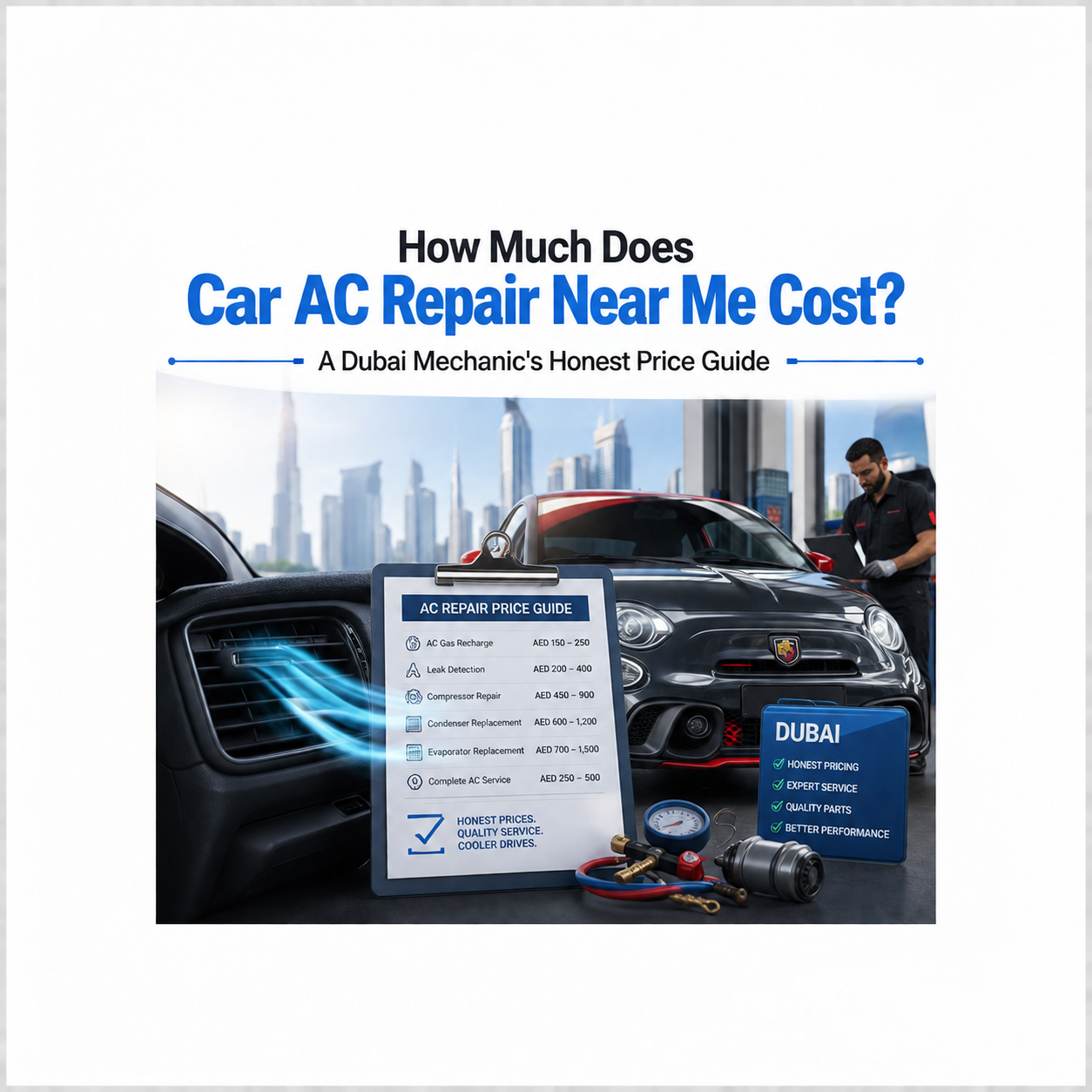 How Much Does Car AC Repair Near Me Cost? A Dubai Mechanic's Honest Price Guide