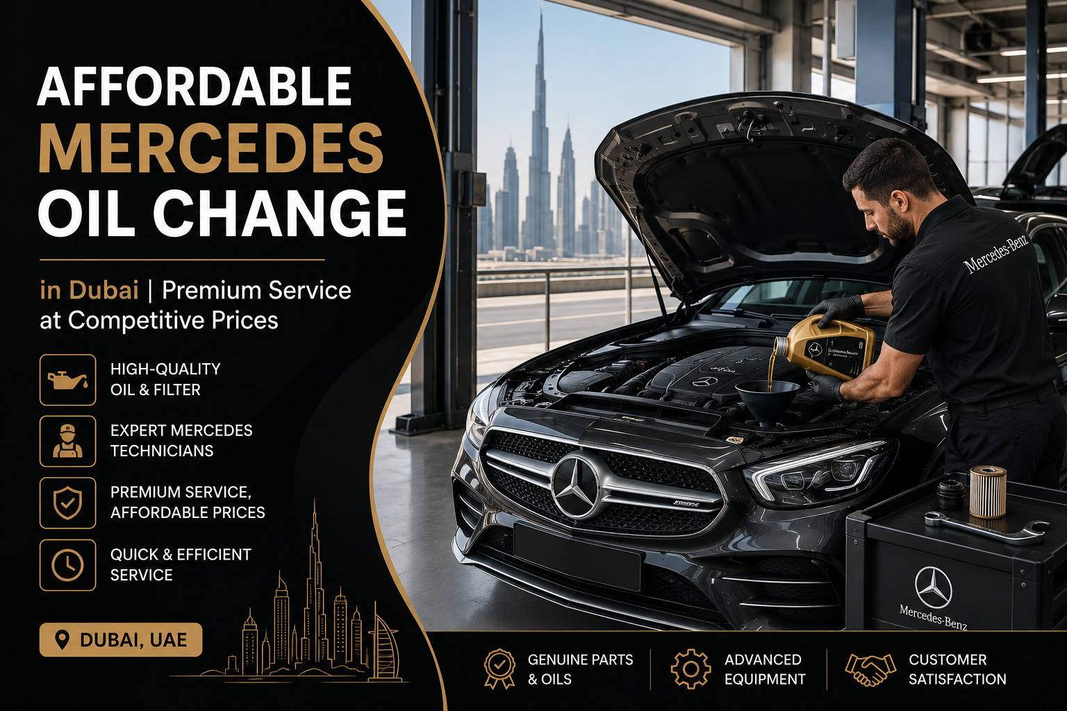 Affordable Mercedes Oil Change in Dubai