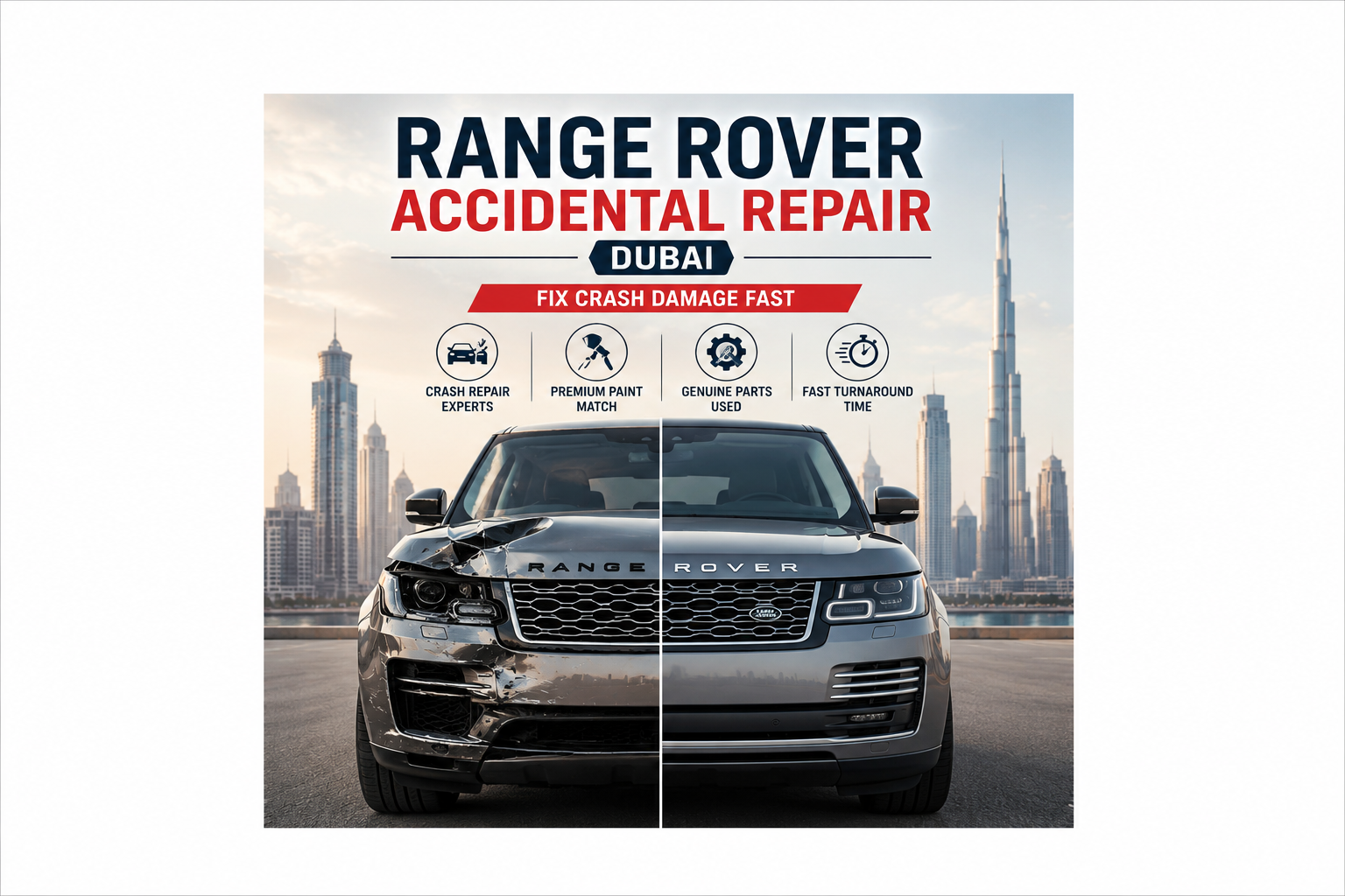 Range Rover Accidental Repair Dubai Fix Crash Damage Fast