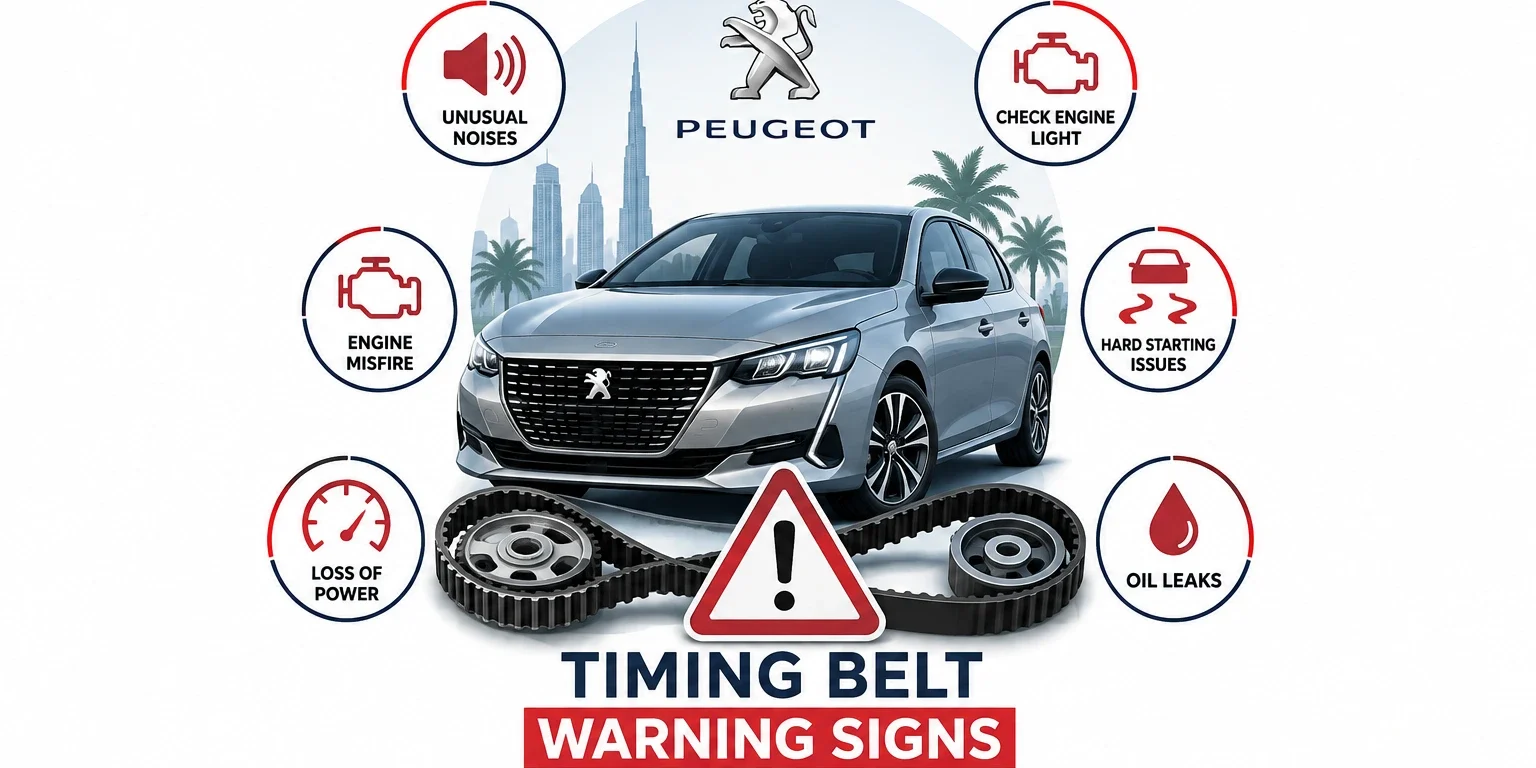 Peugeot Timing Belt Warning Signs in Dubai Peugeot Timing Belt Warning Signs in Dubai