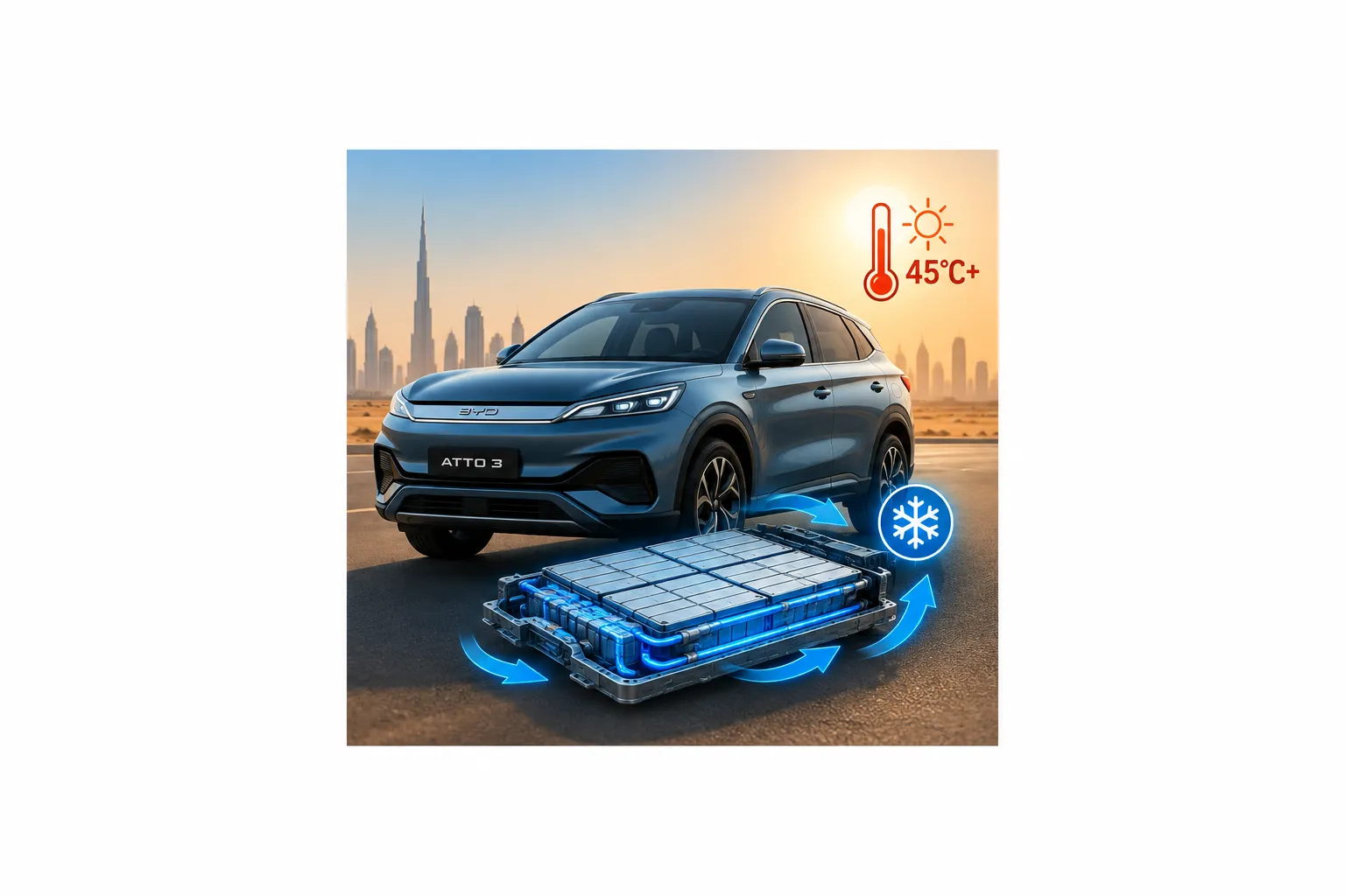 BYD Atto 3 Battery Cooling Issues in UAE Heat