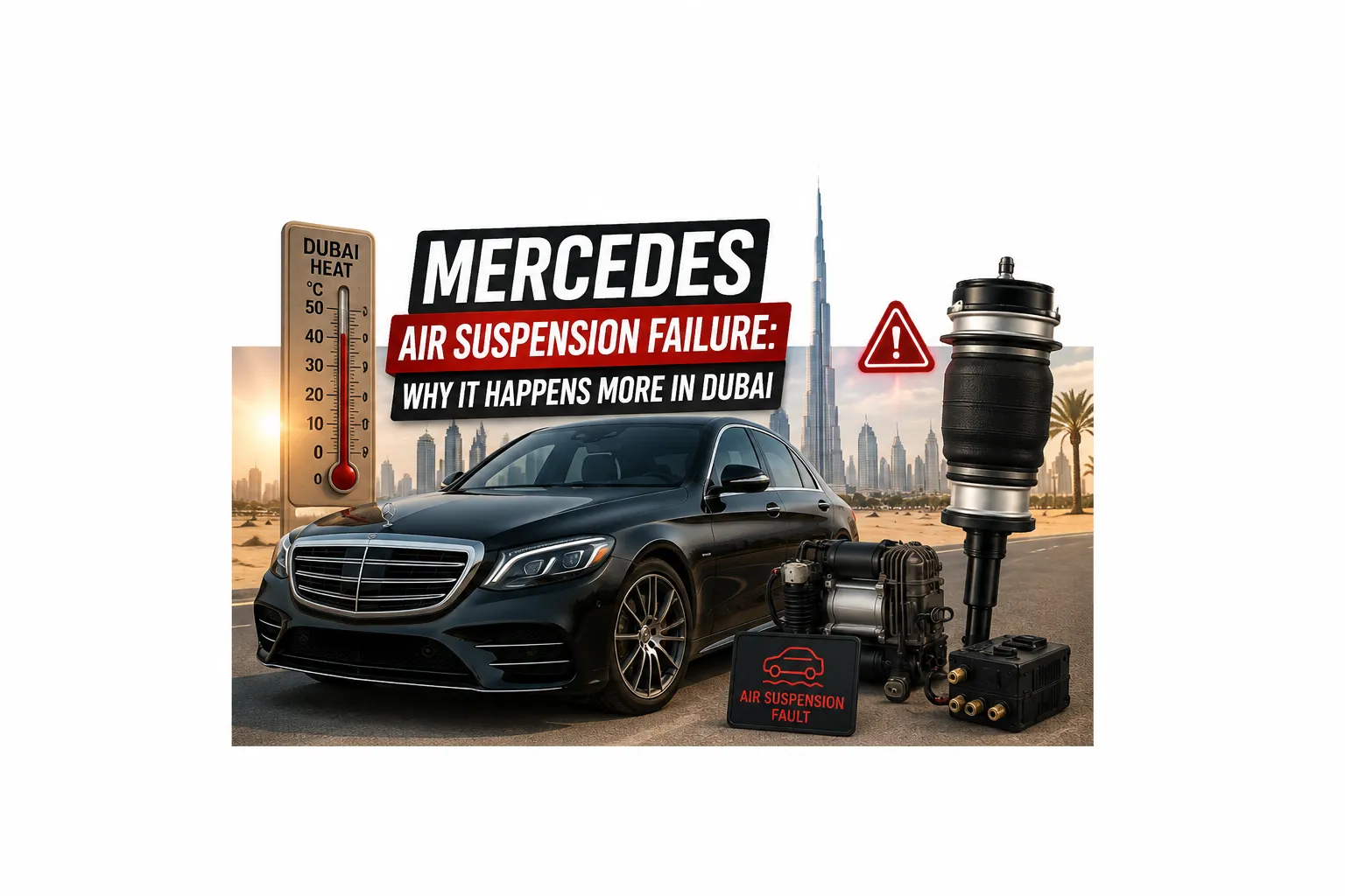 Mercedes Air Suspension Failure Why It Happens More in Dubai Mercedes Air Suspension Failure Why It Happens More in Dubai